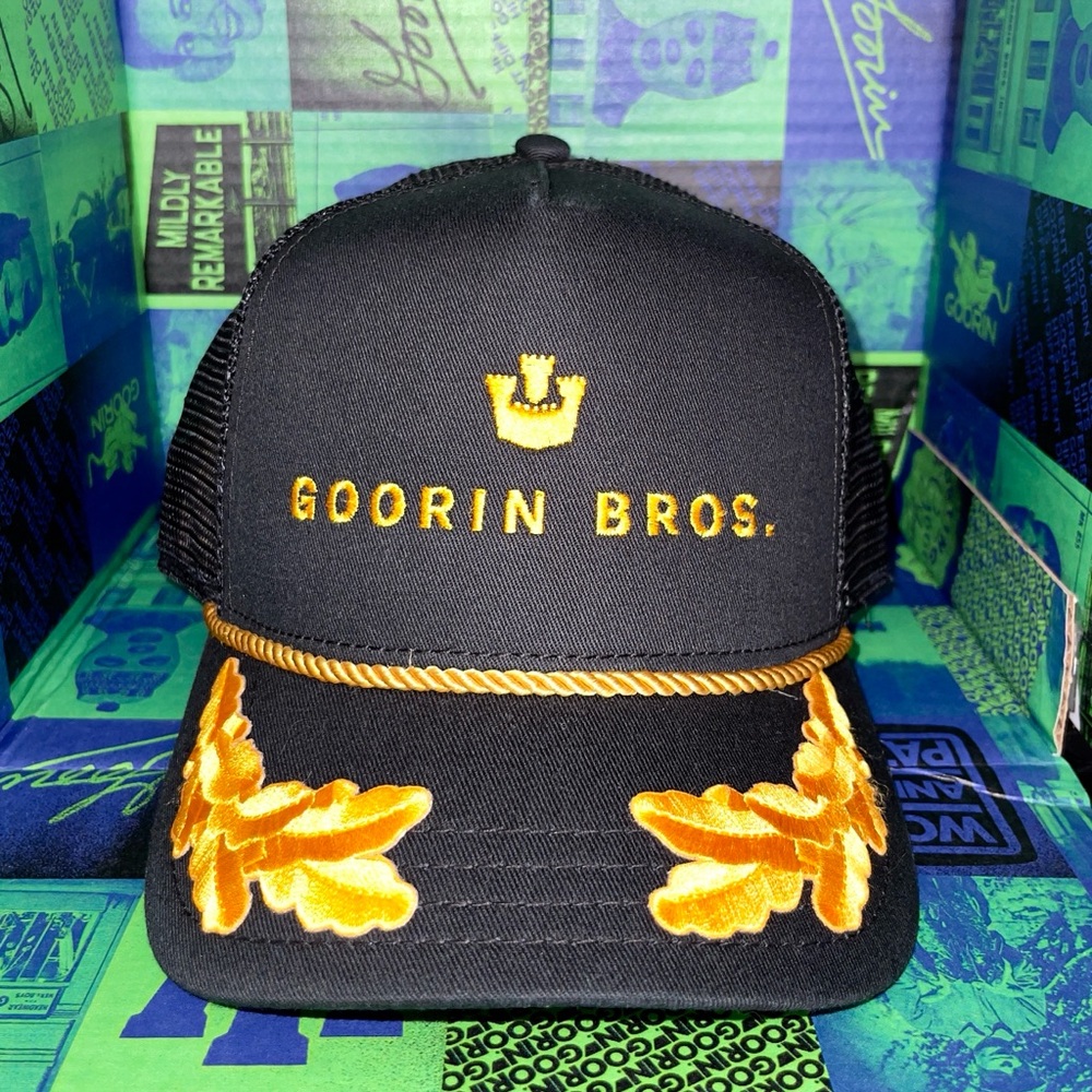 New Without Tag Goorin Bros Black and Gold Trucker Hat